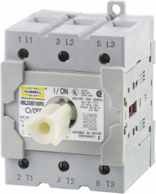 Industrial Grade Disconnect Switch, Three Pole, 60A 600V AC