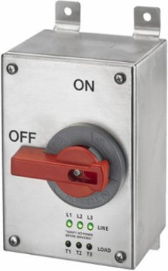 Disconnect Switch, 60A, Stainless Steel, 9.2 Inch Width, LED Lights