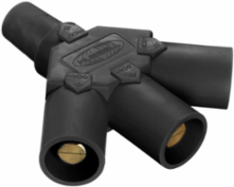 Heavy Duty Tri-Tap Device, 400A 600V AC/DC, Single Conductor, Black