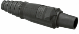 Heavy Duty Female Plug Body, 400A 600V AC/DC, Industrial Grade, Black