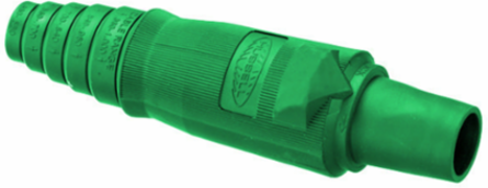 Industrial Grade Female Plug Body for 400A, 600V AC/DC, 1.9 Inch Width, Green