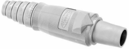 Industrial Grade Female Plug Body, 400A, 600V AC/DC, 1.500 Inch Width, White