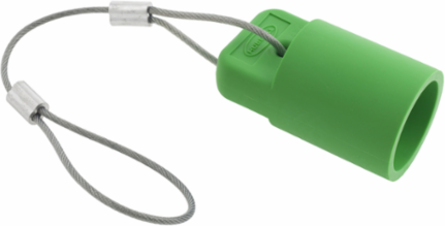 Heavy Duty Female Device Cap for 400 A 600V AC/DC, 5.200 Inch Width, Green