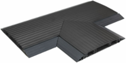 FloorTrak PRO Tee Track Section, 6.400 Inch, Dark Gray, Three Channel