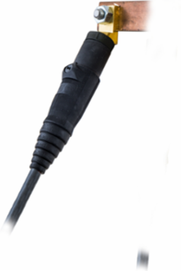 300/400A Series Angled Female Offset Stud Connector, 400 A, Black