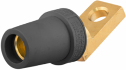300/400A Series Angled Female Offset Stud Connector, 400 A, Black