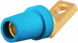 Angled Female Connector, 400A, Offset Stud Type, Blue, 1.500 Inch Width