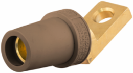 Single Pole Angled Female Connector, 400A Rating, Brown, 6 Inch Width