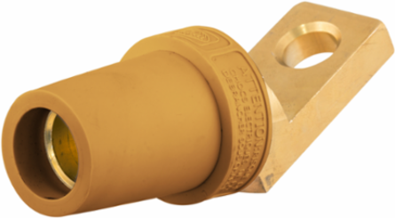 Single Pole Device 400A Amperage Rating, Angled Female, Orange
