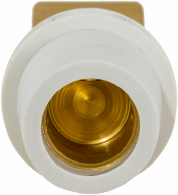 Single Pole 400A Angled Female Offset Stud Wiring Device, White, 1.450 Inch Width