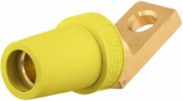 Single Pole Female Connector, 300/400A Series, 600V AC/DC, Angled Offset, Yellow