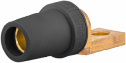 Single Pole Female Connector, 300/400A Series, Offset Stud, Black, 6 Inch Width