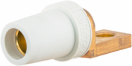 Single Pole Offset Stud Type Device, 400A, White, 600V AC/DC