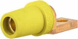 Single Pole 400A Offset Female Connector, Yellow, 4 Inch Width