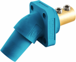 400A Angled Double Set Screw Receptacle, Blue, 7.750 Inch Width