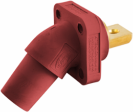 Single Pole Angled Receptacle, 300/400A, 600V AC/DC, Red