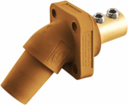 Angled Receptacle, 400A, Orange, Double Set Screw, 600V AC/DC