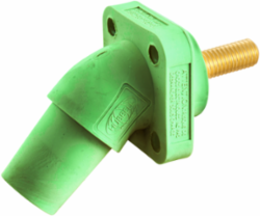 Receptacle, Angled, 400A, 600V AC/DC, Green