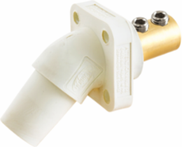 400A Angled Receptacle, Double Set Screw, White, 7.5 Inch Width, 600V AC/DC