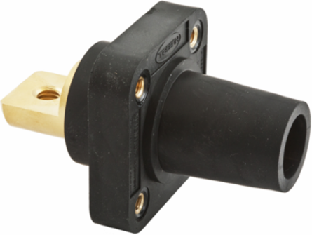 Heavy Duty Female Bus Receptacle, 1-Pole, 300/400A, 600V AC/DC, Black