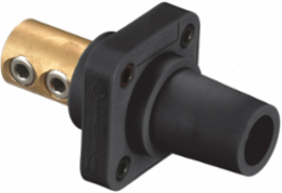 Industrial Grade Female Receptacle, 400A 600V AC/DC, 1-Pole, Black