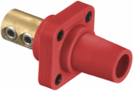 Industrial Grade Female Receptacle 1-Pole 400A 600V AC/DC Red