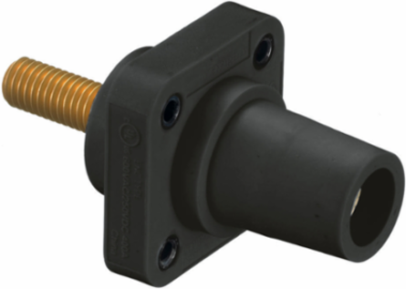 Heavy Duty Female Receptacle 1-Pole 400A 600V AC/DC Black