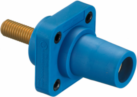 Industrial Grade Female Receptacle 300/400A 600V AC/DC, Single Conductor, Blue