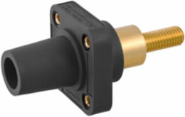 Heavy Duty Products, Single Pole Devices, Industrial Grade, Female Receptacle, 300/400A 600V AC/DC, SingleConductor, Extra Long Stud, Black