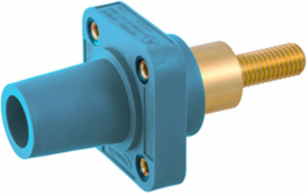Heavy Duty Products, Single Pole Devices, Industrial Grade, Female Receptacle, 300/400A 600V AC/DC, SingleConductor, Extra Long Stud, Blue