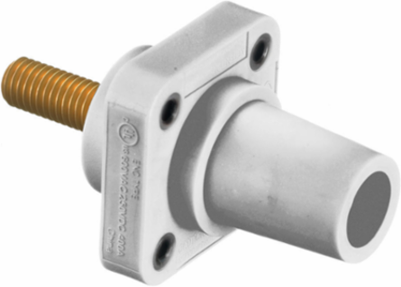 Heavy Duty Female Receptacle, 300/400A 600V AC/DC, 1-Pole, Threaded Mounting