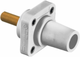 Industrial Grade Female Receptacle 1-Pole 300/400A 600V AC/DC White