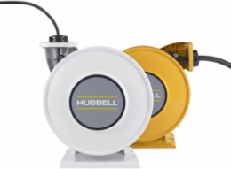 White Industrial Reel 45 Ft, Triple Tap Outlet, GFCI, 20 A