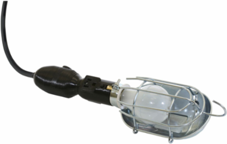 White Industrial Reel with Incandescent Lamp, 45 Ft, 10 A, 125 VAC