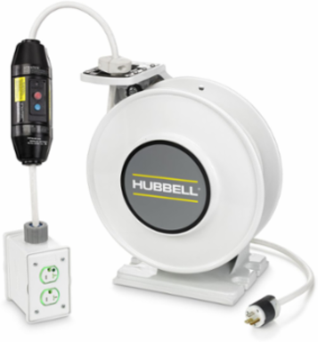 Industrial Reel 45 Ft, 20A Hospital Grade, Inline GFCI Module