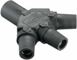 Heavy Duty Tri-Tap Male-Female-Female-Female Connector, 400A, 600V AC/DC