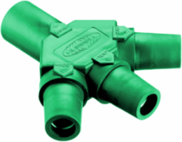 Male-Female-Female-Female Tri-Tap Connector, 400A, 600V AC/DC, 6 Inch Width