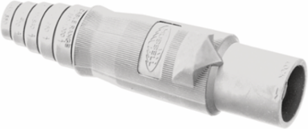 Heavy Duty Male Plug Body, Single Pole, 400A 600V AC/DC, White