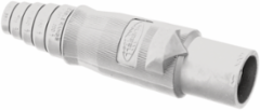 Heavy Duty Male Plug Body, Single Pole, 400A 600V AC/DC, White