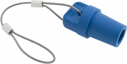 Male Protective Cap for 400A 600V AC/DC, Blue, 4.300 Inch Width