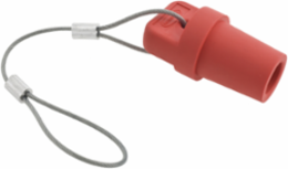Industrial Grade Male Device Cap for 400A 600V AC/DC, Red, 3.210 Inch Width