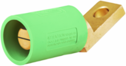 300/400A Angled Male Offset Stud Connector, 600V, Green