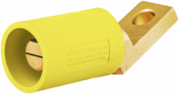 Single Pole Connector 400A Angled Male Offset Stud Type Yellow