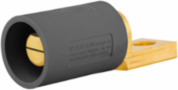 Single Pole Offset Straight Male Connector, 400A, Black, 5.500 Inch Width