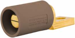 Single Pole Offset Stud Type Connector, 400A, Brown, 600V AC/DC, 6 Inch Width