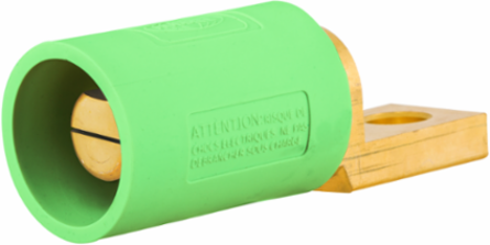 Single Pole Male Connector, 300/400A Series, Green, 5.9 Inch Width