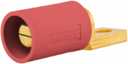 Single Pole Male Connector, 400A, Offset Stud Type, Red, 6 Inch Width