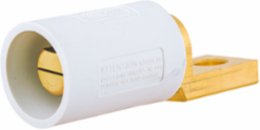 Single Pole Offset Stud Connector, 400A, 6 Inch Width, White