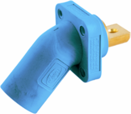 Single Pole Inlet 400A Series Angled Buss Connection Device, 2.5 Inch Width, Blue