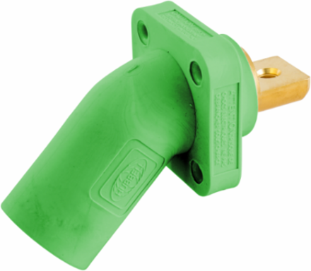 300/400A Series Angled Inlet Receptacle with Buss Connection, 2.500 Inch Width and 600V AC/DC